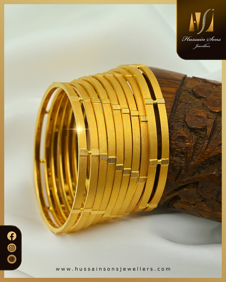 10 Pieces Gold Bangle Design