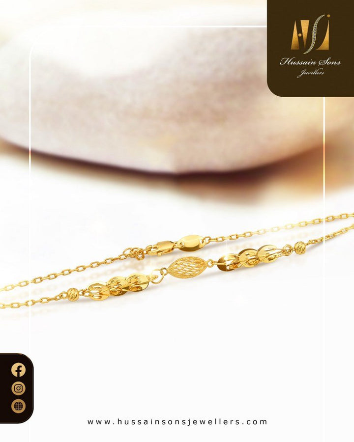 Gold Leaf Chain Bracelets