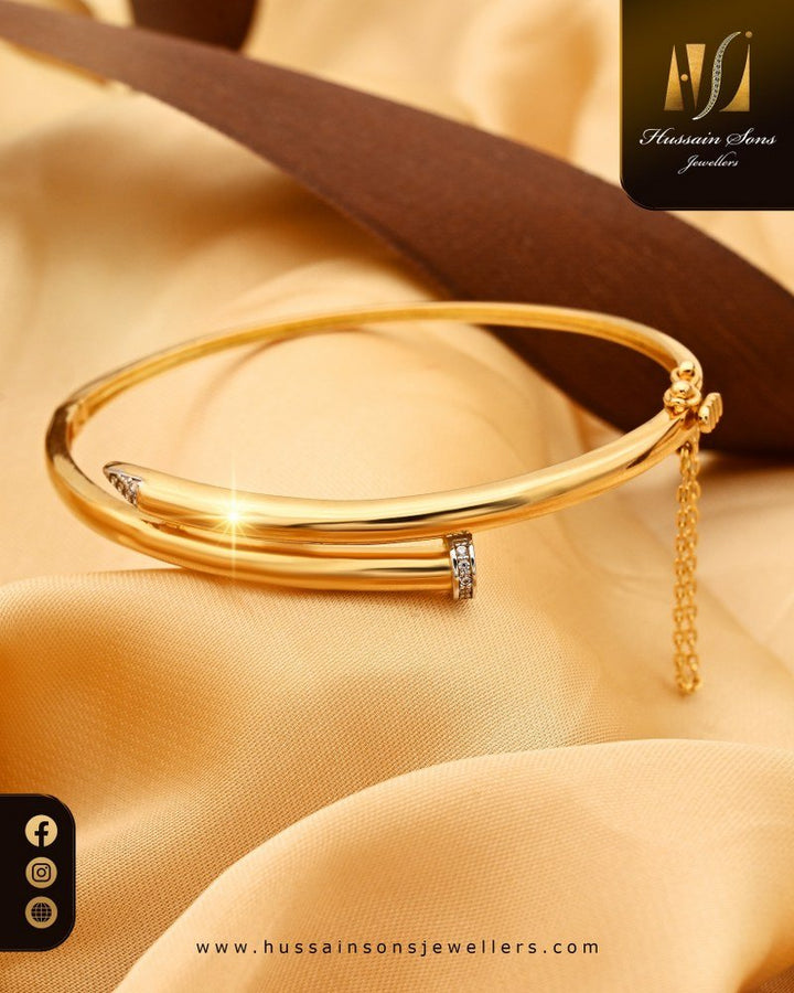 Round Double Gold Bracelets Design