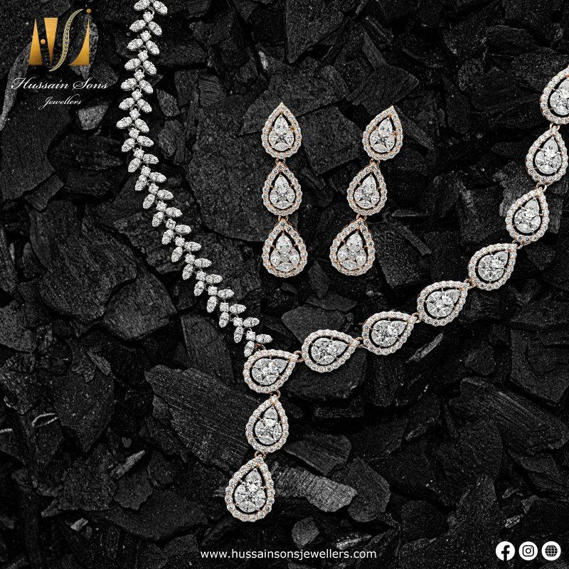 American Diamond Bridal Necklace Set