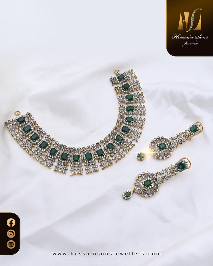 Diamond Necklace & Earrings