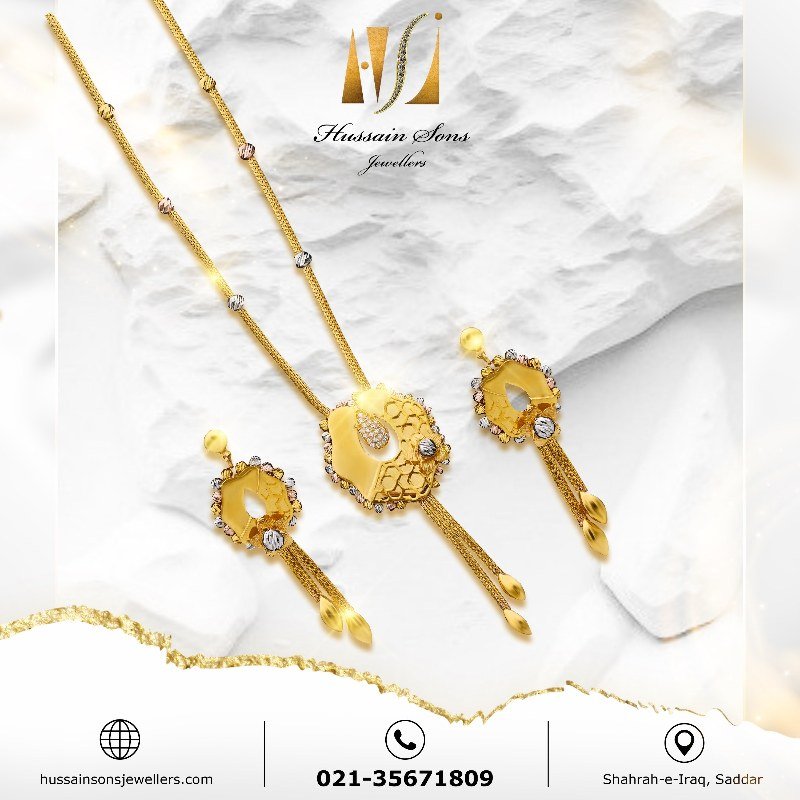 Gold Mala Pendant Set Design