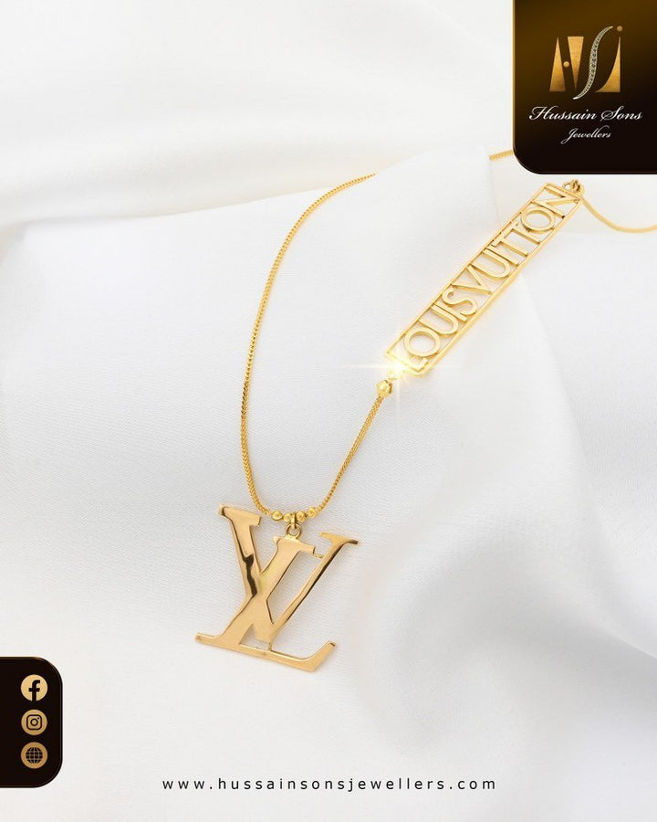 Gold ZX Letter Pendant Set