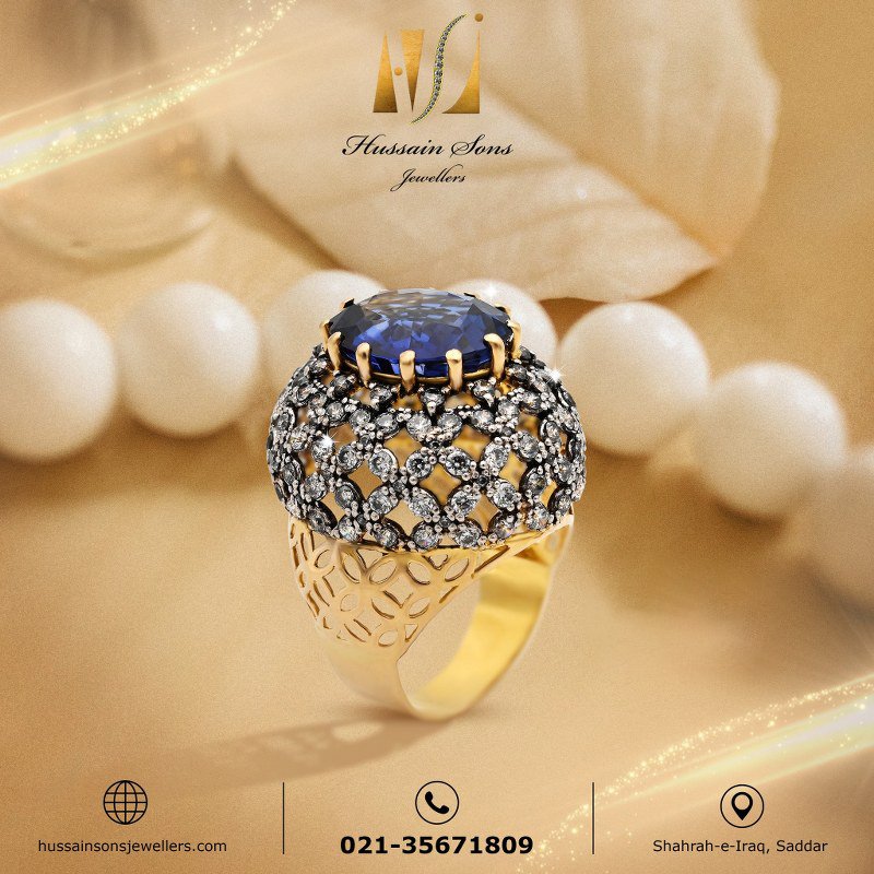 Blue Sapphire Rings Design Pakistan