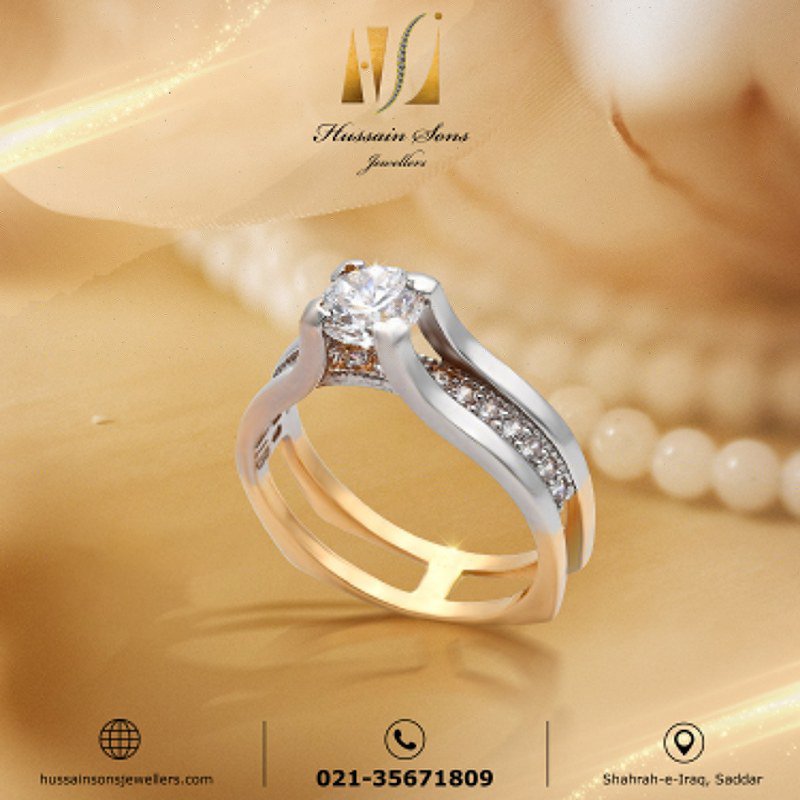 Diamond Stone Gold Ring Design