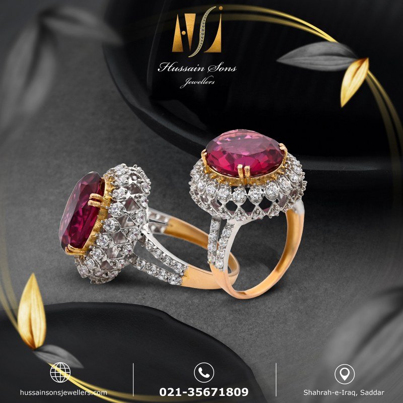 Red Stone Ruby Gold Ring Design